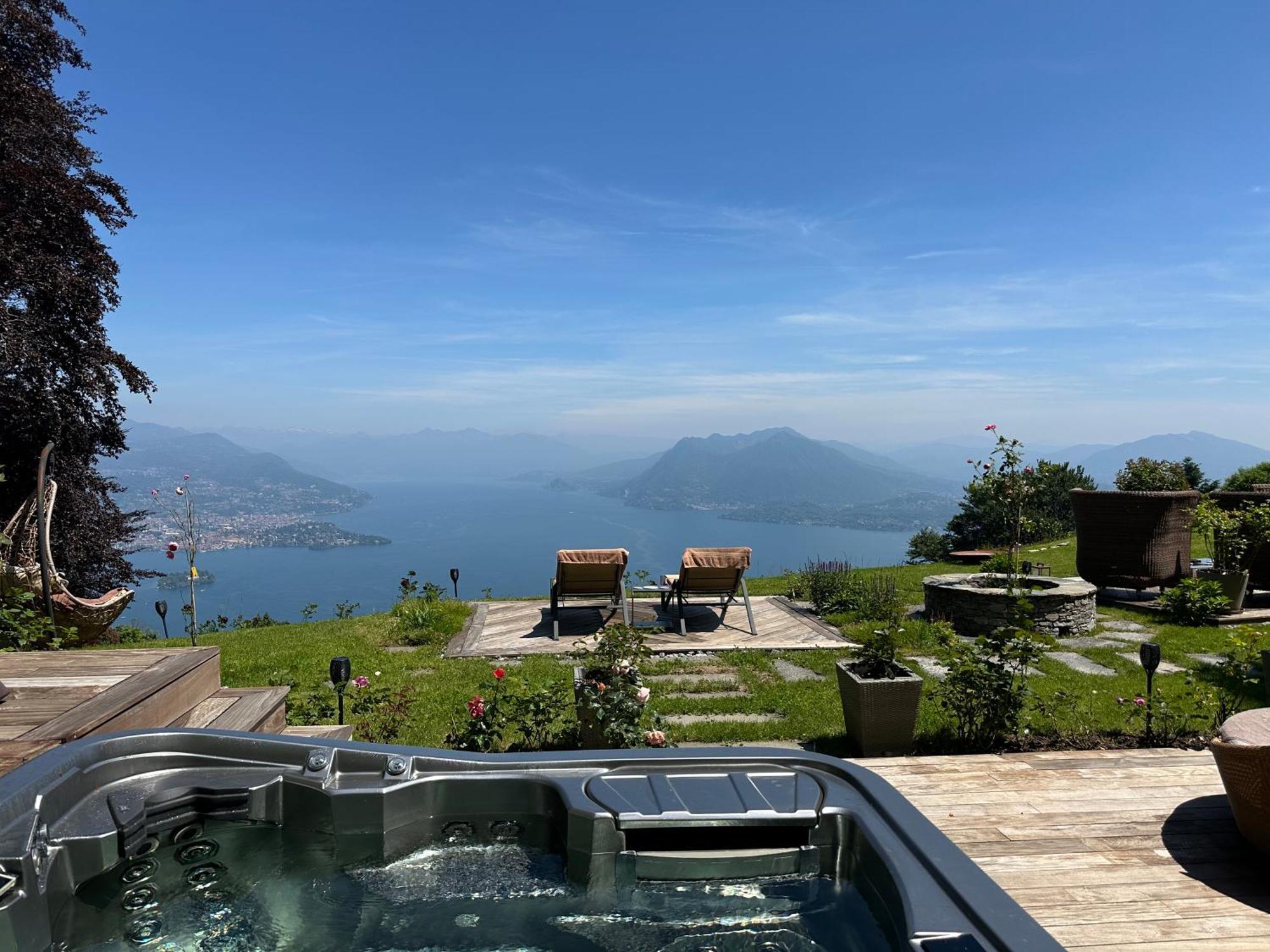 Private Luxury Spa & Silence Retreat With Spectacular View Over The Lake Maggiore Stresa Buitenkant foto